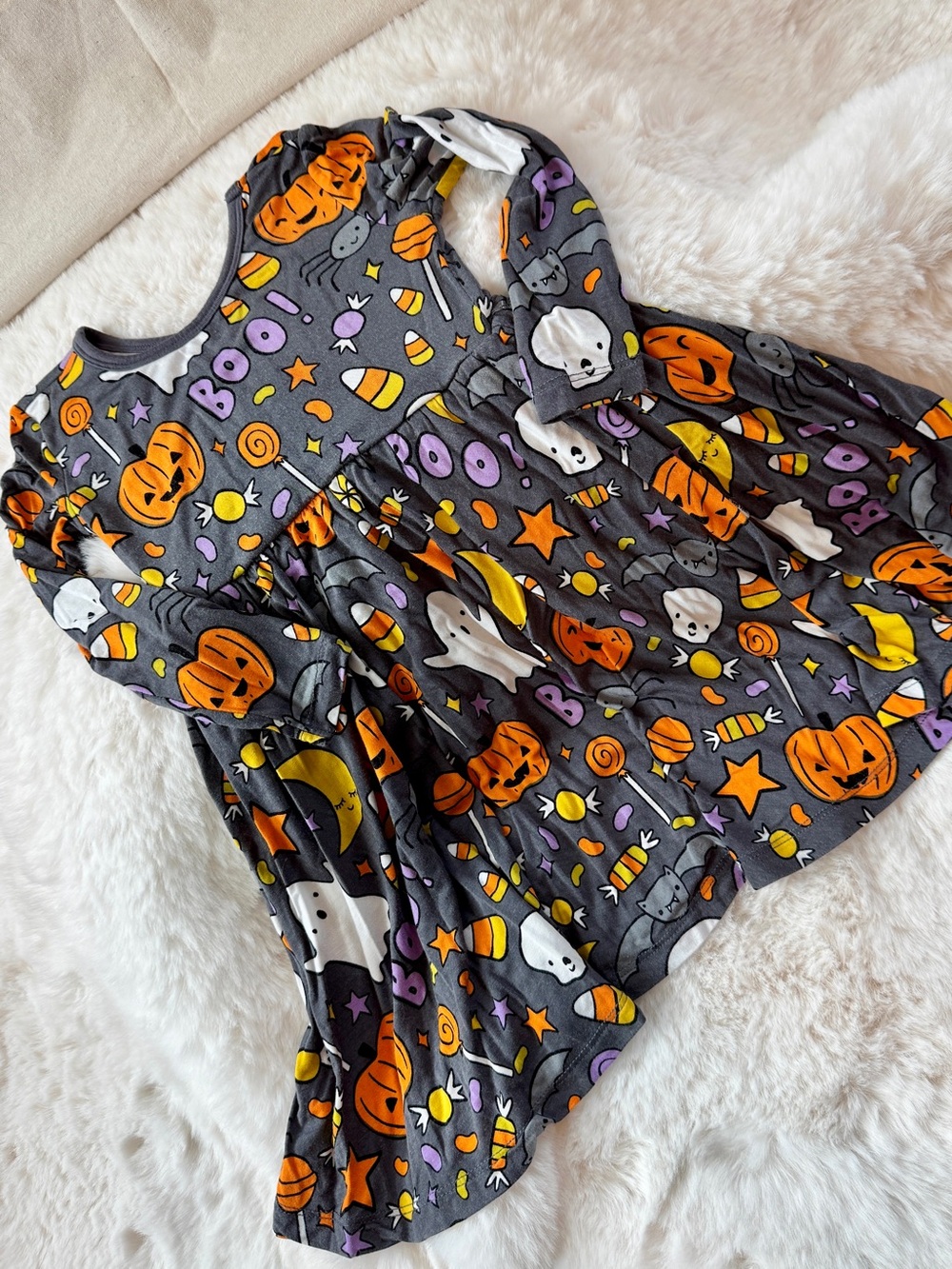 Little Sleepies Toddler, 2T, Halloween Print Twirl Dress